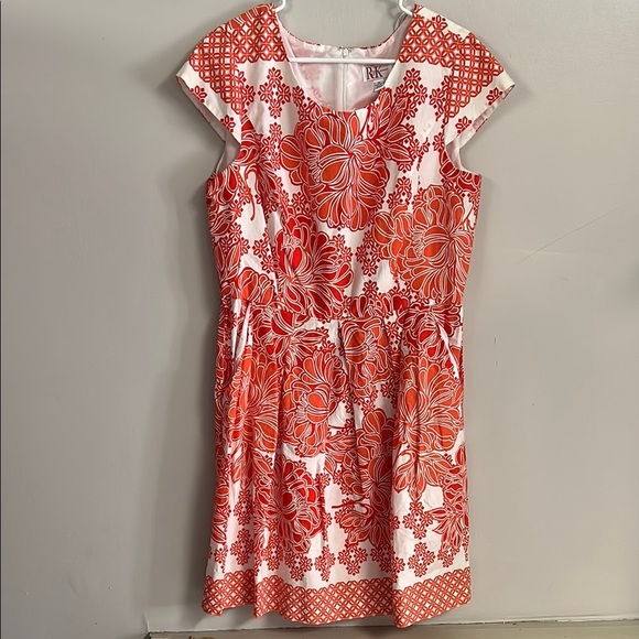 Women's Red Floral Dress - Picture 1 of 4